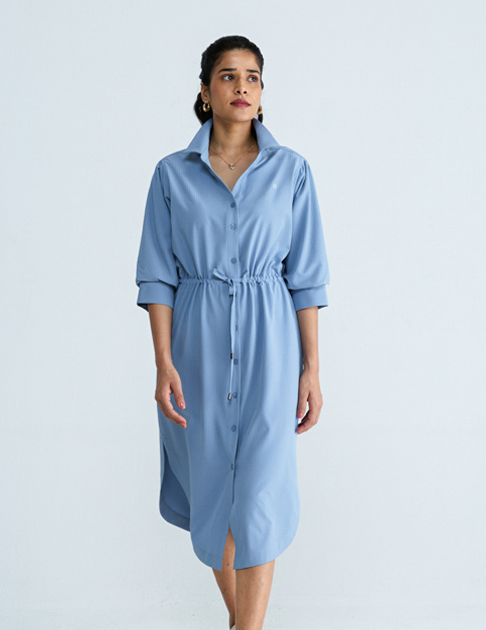 Textured Everyday SeeQ Shirt Dress