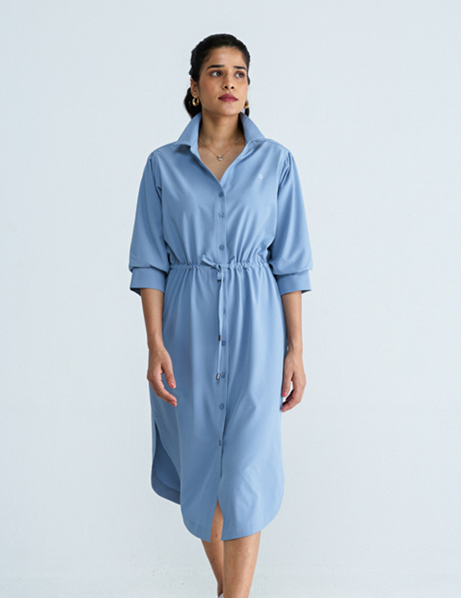 Textured Everyday SeeQ Shirt Dress