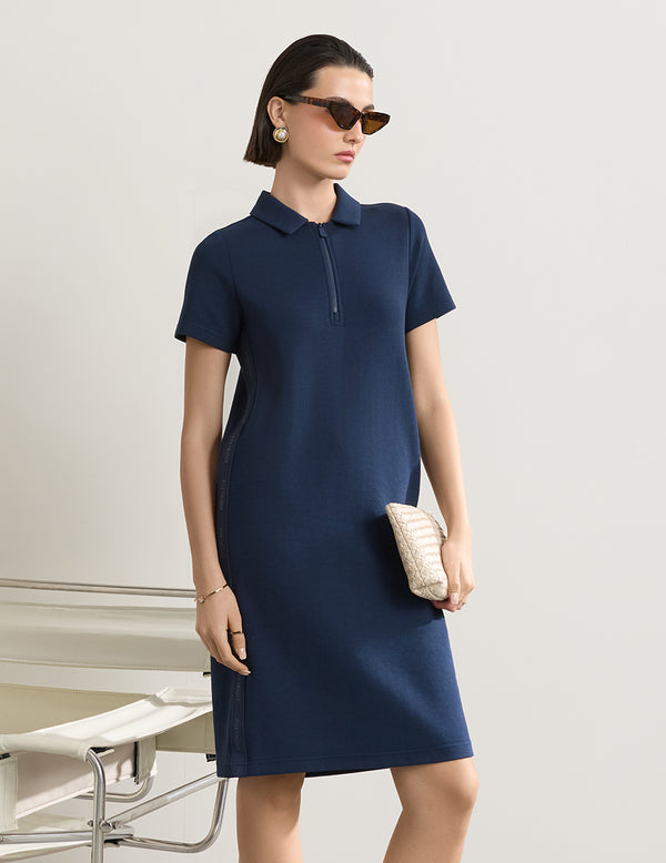 Qloud Rib Collared  Dress