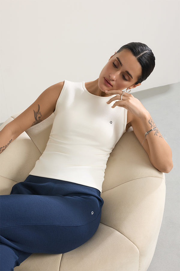 Qloud Rib Ruched Top
