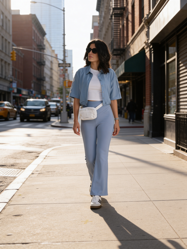 SeeQ Textured Crop Shirt Jacket