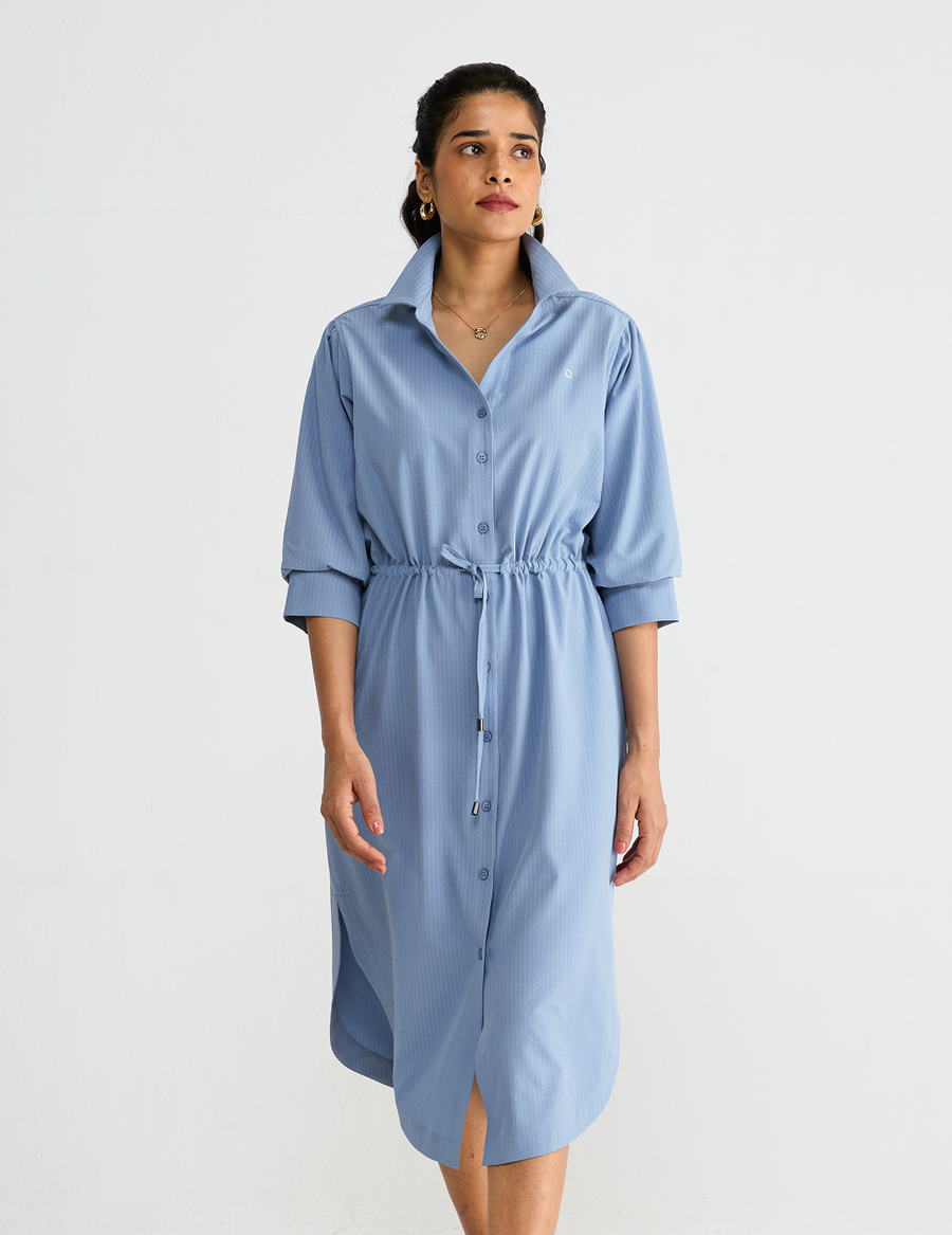 Textured Everyday SeeQ Shirt Dress